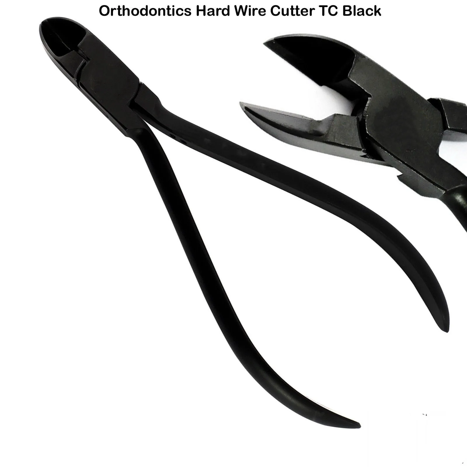 Pasador de alambre duro y cortadores de ligadura, alicates dentales de laboratorio de ortodoncia Distal TC, color negro, 1 pieza