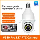 1 МП 720P светильник почка для камеры E27 разъем автоматическое отслеживание полноцветное ночное видение водонепроницаемый двухсторонний аудио беспроводной монитор безопасности