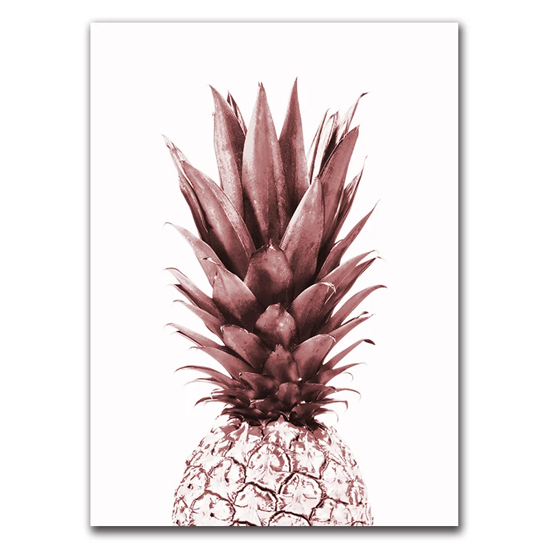 Северное розовое золото плакат с ананасом геометрическое сердце алмаз роскошный