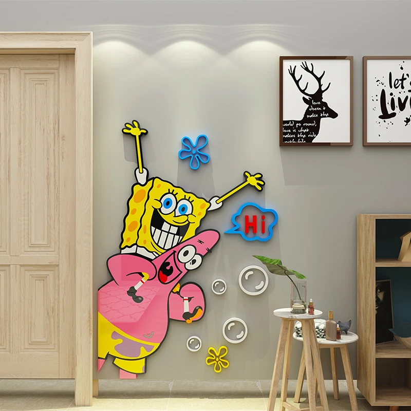 

Animals Acrylic Wall Stickers Home Modern Bedroom Living Room Wall Stickers Wallpapers Room Cute Adesivi Murali Home Decor TZQT