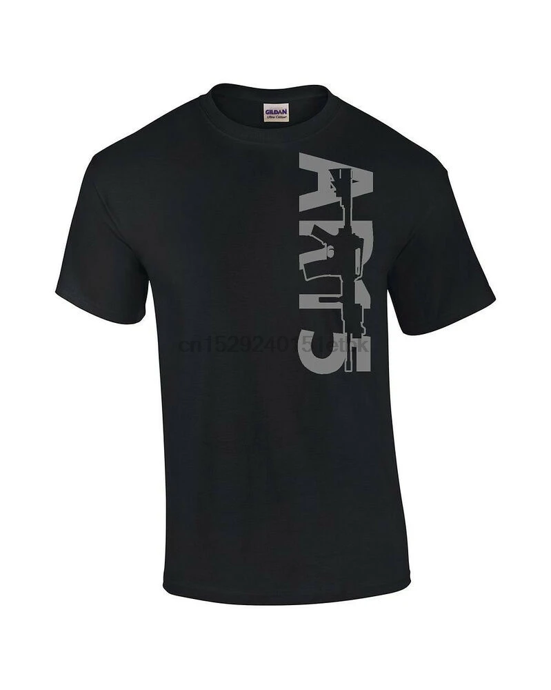 Новинка футболка винтовка оружие камуфляж американский размер SMLXL. 2xl3xl4xl 100%