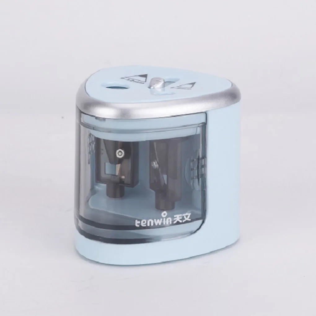 

2 Holes Pencil Sharpener Electric Automatic Stationery Sharpener Students Supply Accessories