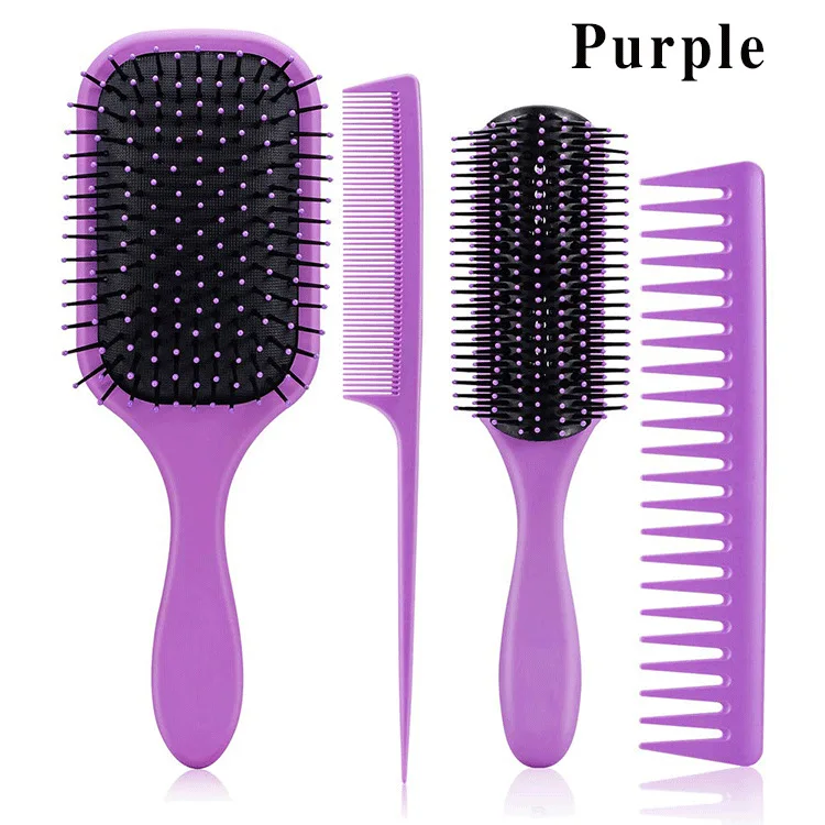 4 шт./компл. скользящая по массаж головы Расческа Щетка для волос Для женщин