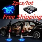 2 шт. Универсальный беспроводной светодиодный проектор Тени шаг вежливости свет s светильник s автомобиль дверь Тень Свет Лазерная Эмблема лампы комплект