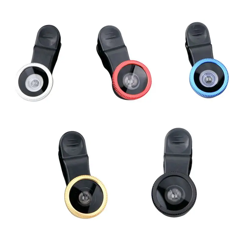 

3 in 1 Wide Angle Macro Fisheye Lens Camera Kits Mobile Phone Fish Eye Lenses with Clip 0.67x for iPhone Samsung All Cell Phones