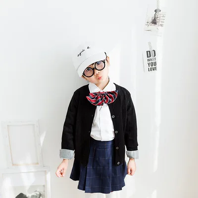 Свитера для больших мальчиков детский Хлопковый вязаный кардиган свитер Детская