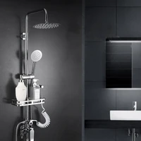 bathroom brass shower set chrome head bath showers mixer with hand shower faucet rainfall mixer tap showers with spary