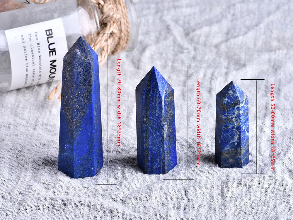 1 шт. натуральный кристалл Lapis шестиугольная колонна КРИСТАЛЛ ТОЧКА минеральный орнамент волшебный ремонт домашнего интерьера DIY подарок украшение
