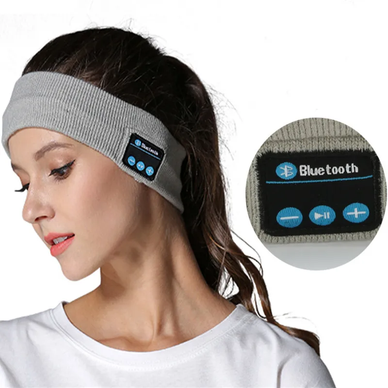 Bluetooth, музыкальная повязка, вязаные наушники, беспроводные, для занятий спортом, бега, йоги, поглощения пота, антиперспирант, корзина, зубная повязка