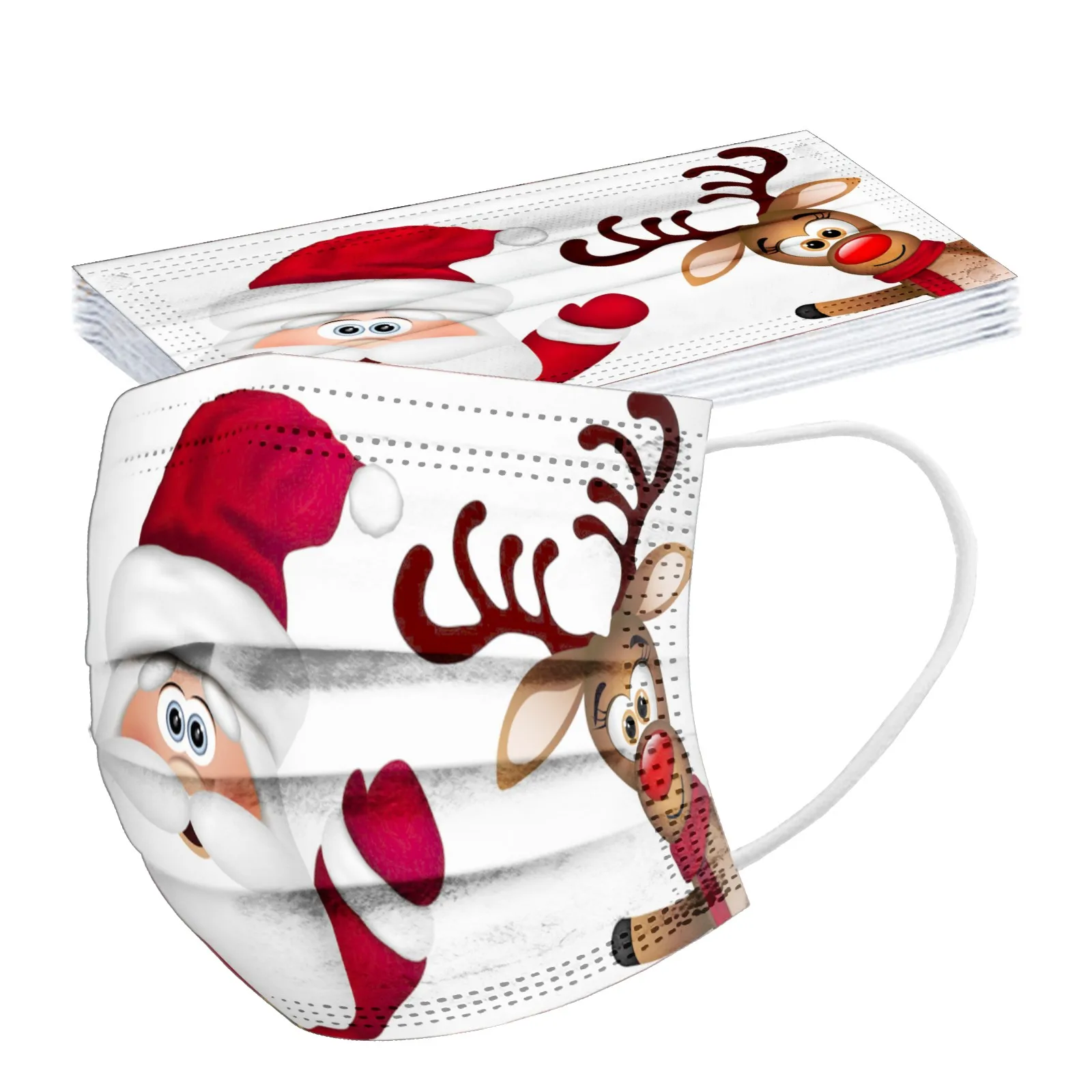 Маска для лица одноразовая трехслойная из нетканого материала 10 шт. |