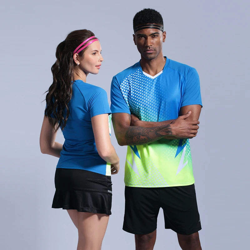 Новые спортивные рубашки для бадминтона мужские/женские теннисные футболки