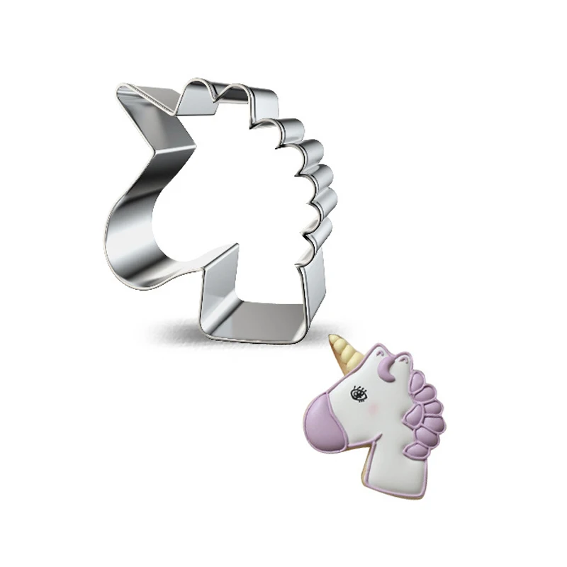 

Нож для печенья Rain Unicorn из нержавеющей стали, нож для печенья, кухонная форма для выпечки фруктов, тиснение