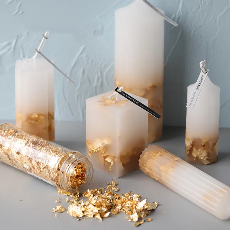 DIY свеча мыло изготовление золотой фольги DIY ручной работы материал Мыло Свеча украшение 2 г