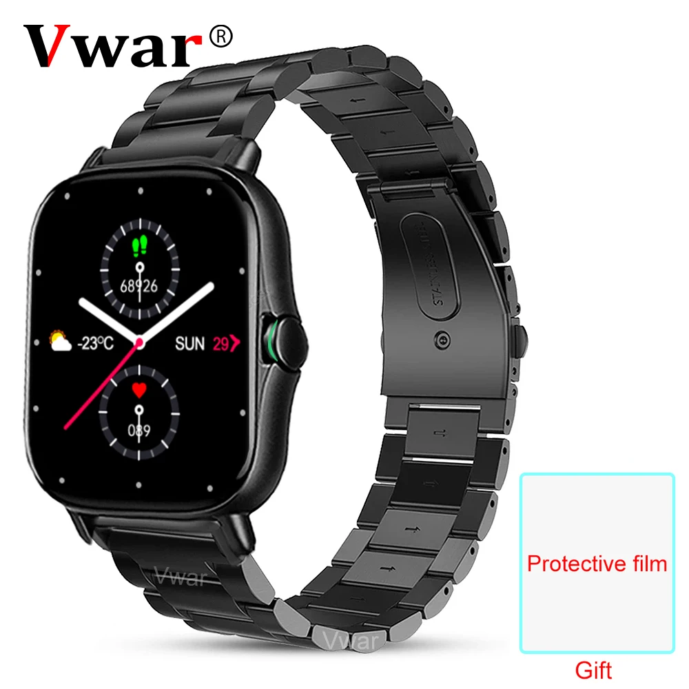 Умные часы Vwar FM08 с Bluetooth и вызовом 1 69 дюйма фитнес трекер полным экраном