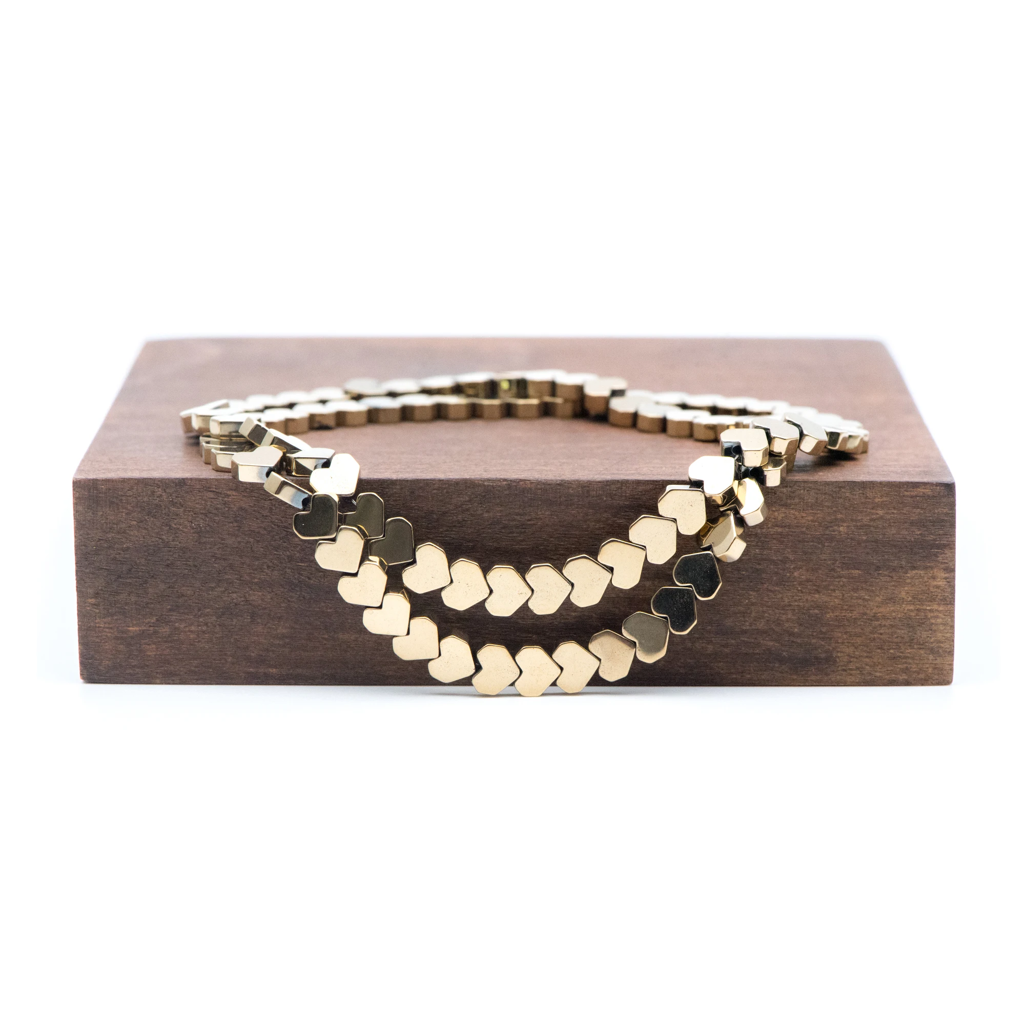 

90pcs Heart Hematite Beads 6mm, Metallic Color Brass, For DIY Jwelry Finds Accessories (#V6092-1)