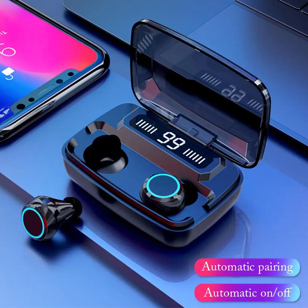 M11 TWS наушники с светодиодный цифровым дисплеем Touch 5 0 IPX7 водонепроницаемый мини