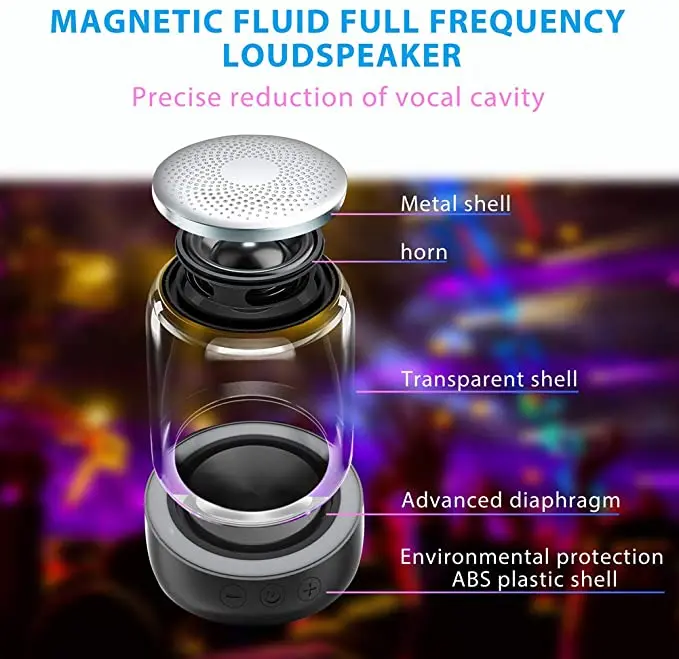 Портативный Bluetooth колонки Танцы светодиодный свет Беспроводной стерео