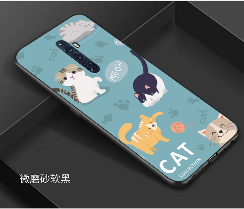 Для OPPO Reno2 Z чехол милый мультяшный Мягкий силиконовый чехол для OPPO Reno 2Z 2 Z чехол для телефона s черный бампер Капа для OPPO Reno2Z - Цвет: 10