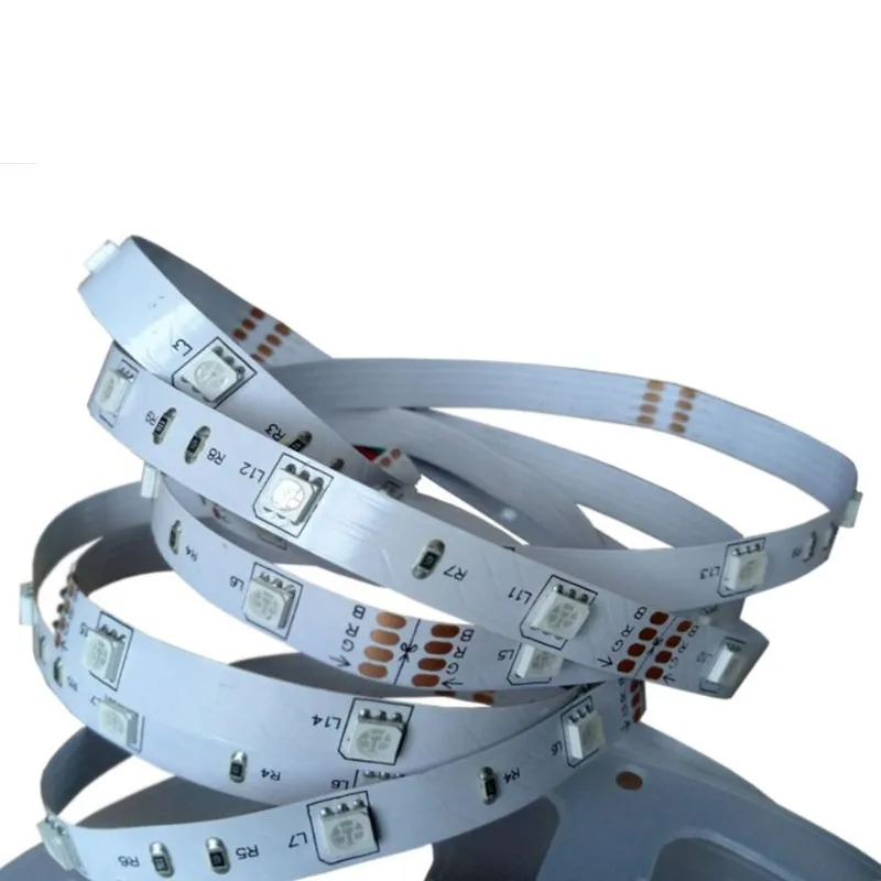 Высокое качество 100 м 20X5M DC12V DC24V 30 светодиодный s/М гибкий полосы IP30 5050 RGB 150 s Белый