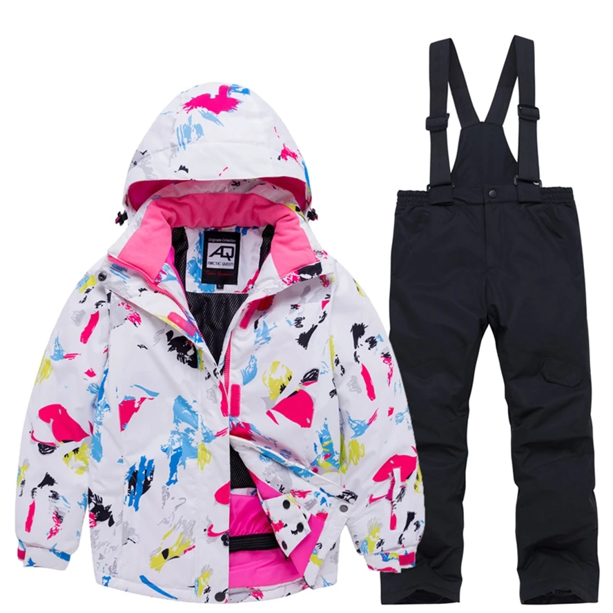 Children Ski Suit Skiing Kids Thermal Jacket Pants Set Waterproof Windproof Warm Girls/Boys Winter Snowboarding Skiing Suit