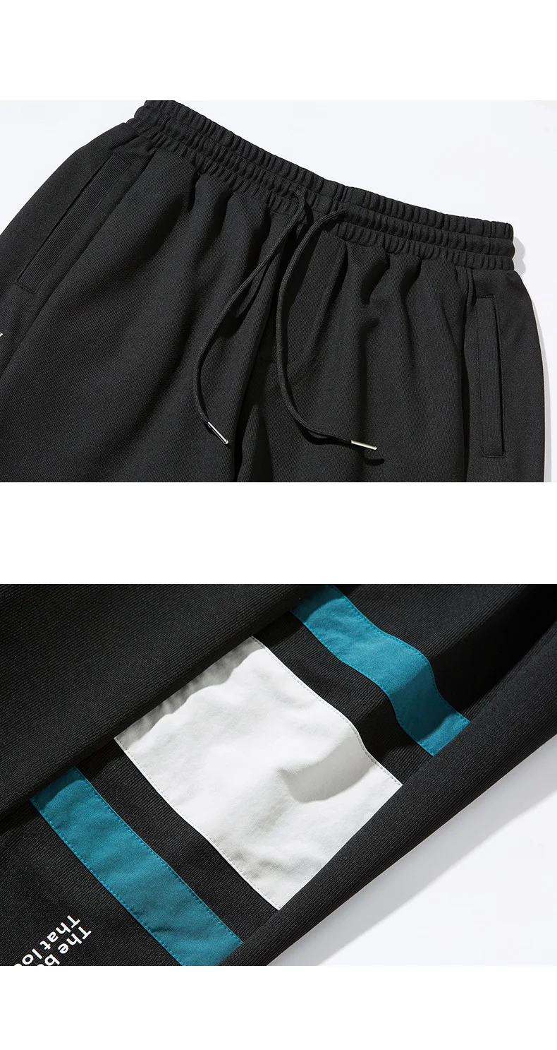 

New Joggers Pants Men Loose Casual Harem Pencil Trousers Male Streetwear Hip Hop Loose Cargo Sweatpants Solid Patchwork Elastic