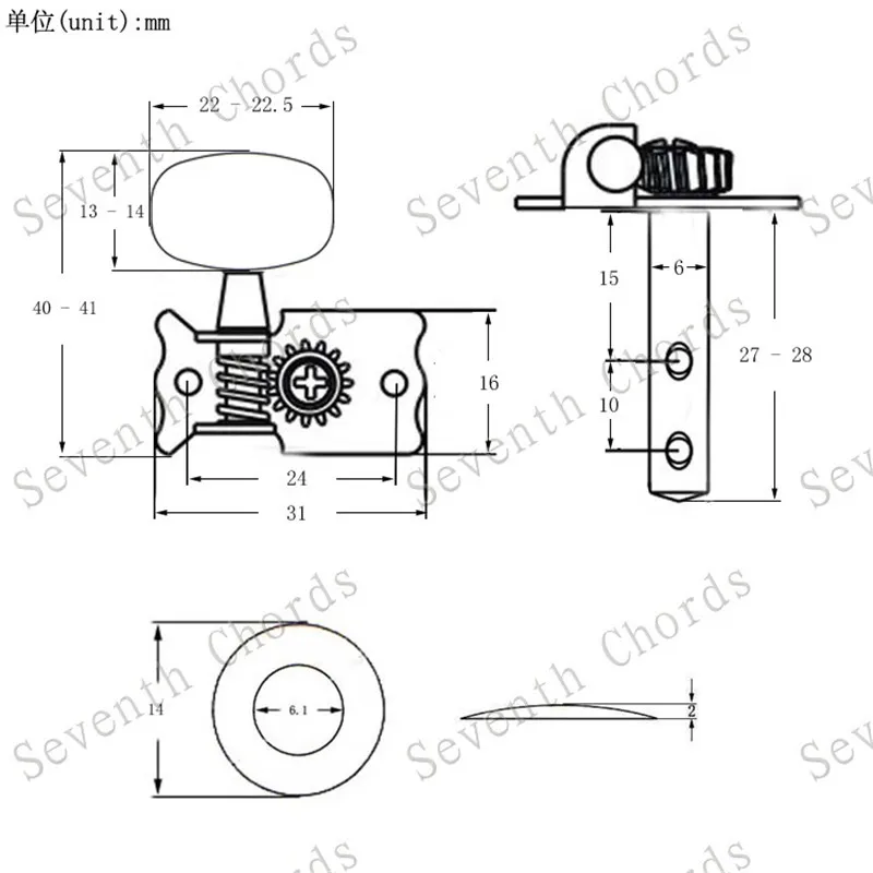 Колышки для тюнинга гитары 3R3L ключи головки тюнеры акустической классической с