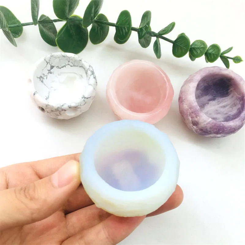 

Натуральный драгоценный камень рейки, кварц, многоцелевые цветные кристаллы, маленькая чаша для украшения дома, HML