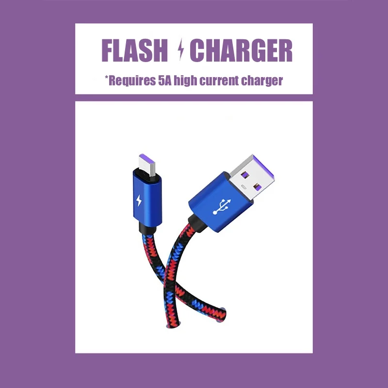 5А USB кабель 1 м супер быстрое зарядное устройство Тип C зарядный Micro Data провод для