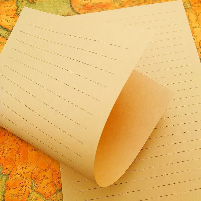 

12 Pcs Vintage Kraft Paper Writing Paper European Style Paper for Letter Writing Letter Paper Stationery
