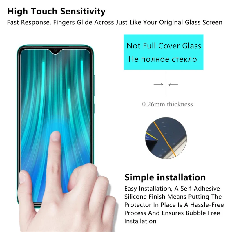 2pcs for redmi note 8 glass for xiaomi redmi note 8 tempered glass hardness screen protector protective glass for redmi note 8 free global shipping