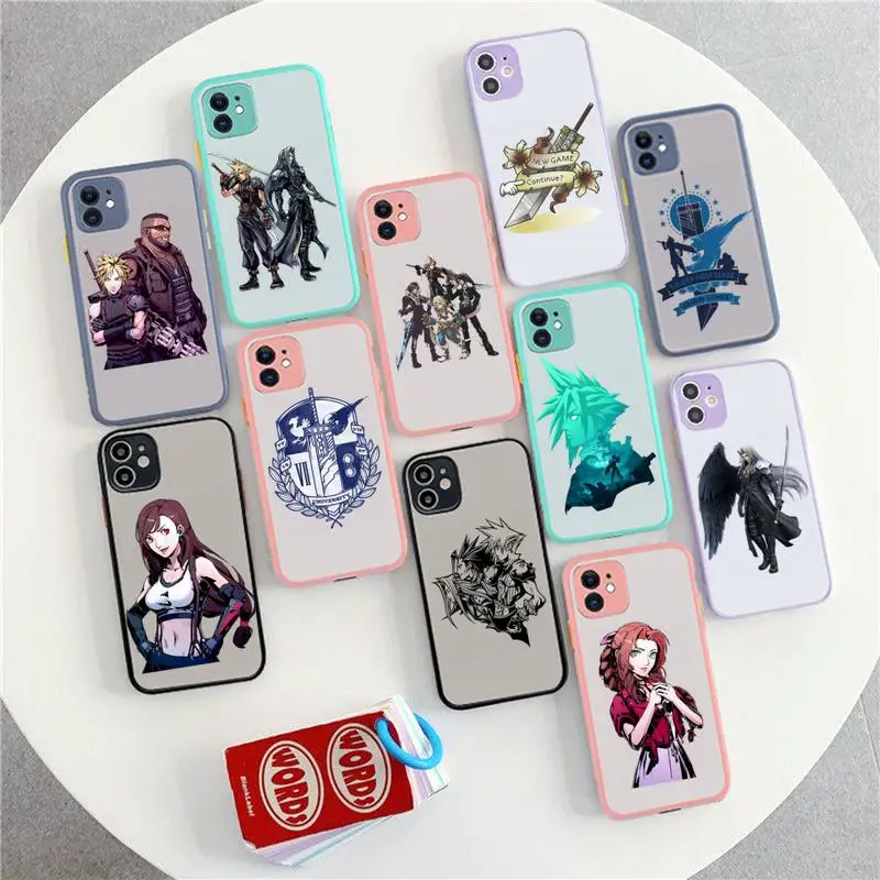 

Final Fantasy VII Phone Case For iphone 12 11 13 Pro Max X XS Max XR 7 8 6 Plus 12mini Translucent Matte Shockproof Case