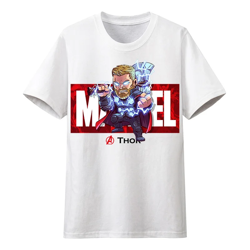 Футболка с коротким рукавом круглым вырезом и принтом героев аниме Тор Локи |