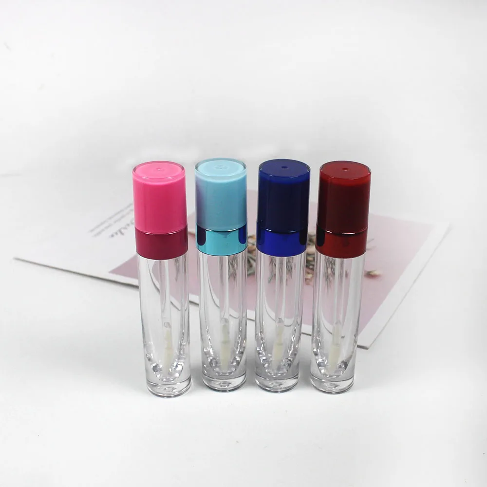 10 шт 8 мл прозрачный пластиковый блеск для губ трубы красный синий гальванический