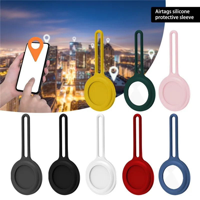 

Silicone Cover Locator Protective Case For AirTags Shockproof Anti-fall Anti-scratch Accessories Full Protector Tracker Cover