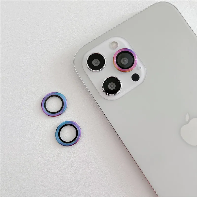 Стеклянное металлическое кольцо с полным покрытием для iPhone 12 Pro Max градиентная