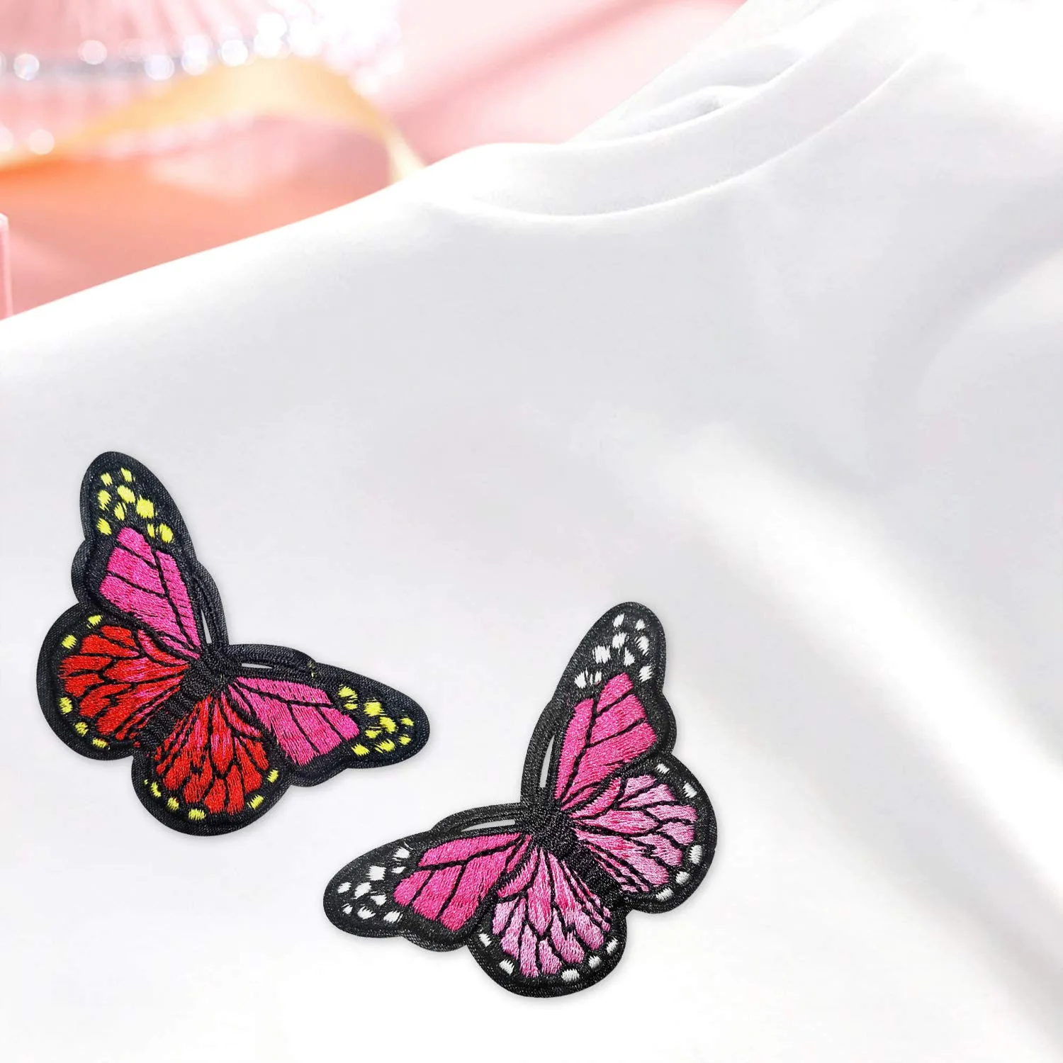 

20 Pieces Butterfly Iron On Patches Embroidery Applique Patches For Arts Crafts Household Supplies Necesidades Diarias Del #GM