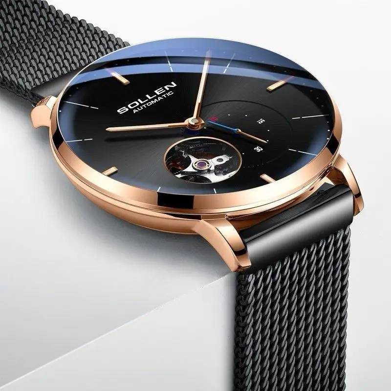 

Мужские часы знаменитые механические часы водонепроницаемые Ультратонкие мужские часы автоматические Модные трендовые часы 2021 новые парн...