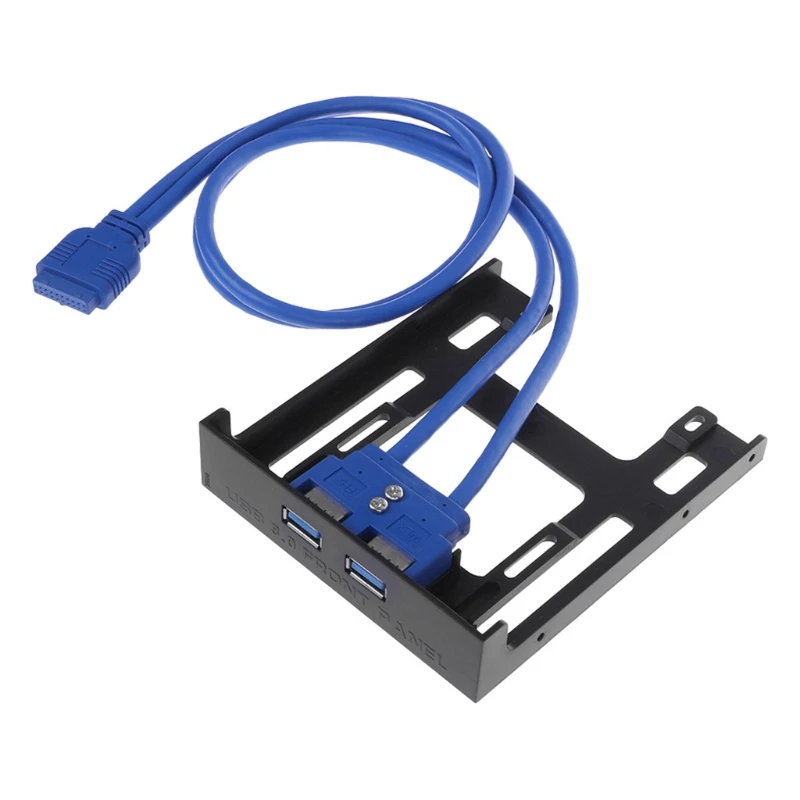 Для Floppy Bay 20 Pin 3 5 &quotПередняя панель 2 порта USB 0 разъем адаптера расширения Прямая