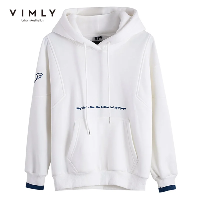 Женские толстовки Vimly зимняя модная новинка толстая одежда с капюшоном и