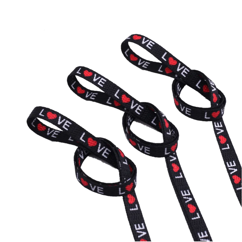 Weiou милые Шнурки плоские спортивные принты любовь полиэстер шнурки для женщин