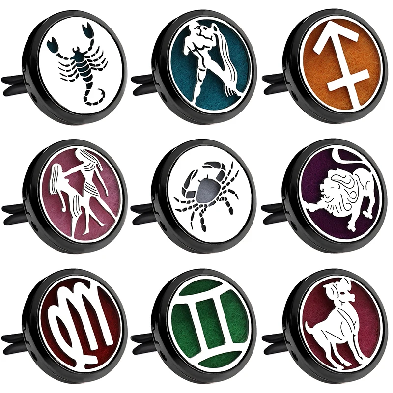 Новый яркий черный Автомобильный диффузор эфирного масла 12 созвездий