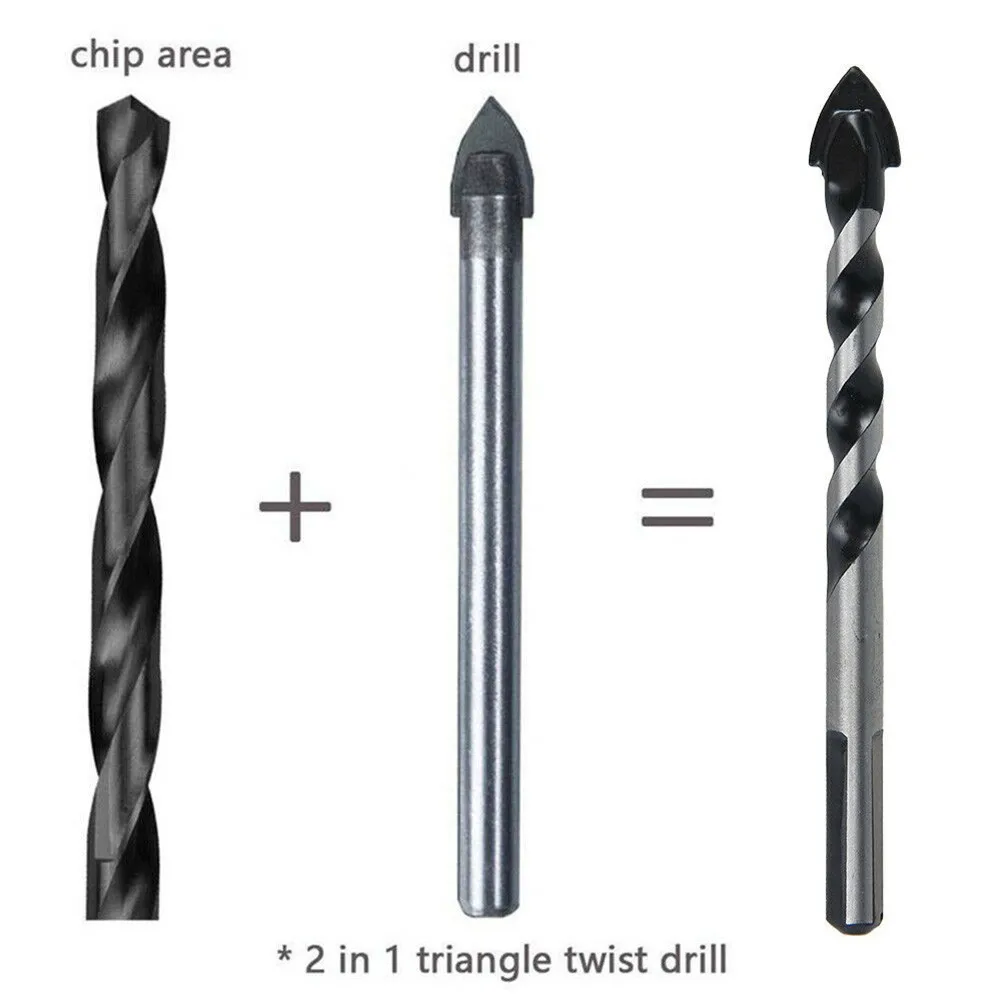 

100mm Length Drill Bits Drill Bit For Porcelain Tile Concrete Brick Glass Drill Set Tungsten Carbide Steel Durable