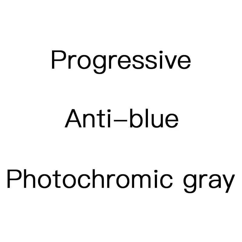 Gray Progress Ant 1,56 1,61 1,67 1,74 индекс прогрессивный анти синий светильник фотохромные линзы близорукость оптическое чтение Мультифокальные линзы по рецепту - Цвет линз: Gray Progress Ant