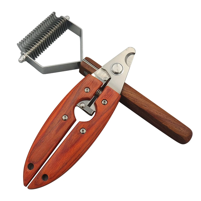 Машинка для стрижки питомцев из необработанного дерева нержавеющей стали