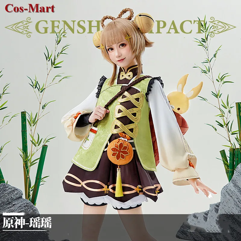 

Косплей-костюм Cos-Mart Game Genshin Impact Yaoyao, Милая униформа для женской активной вечевечерние