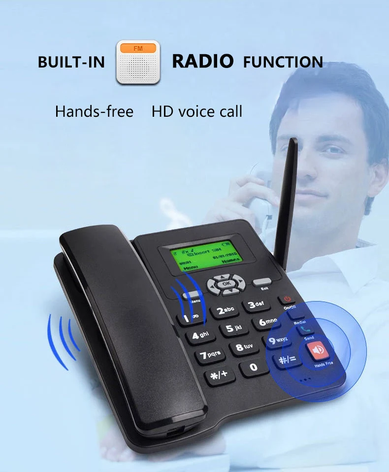 Beamio multi язык Беспроводной телефонной связи с Dual GSM 2G 3G Сим карта Радио
