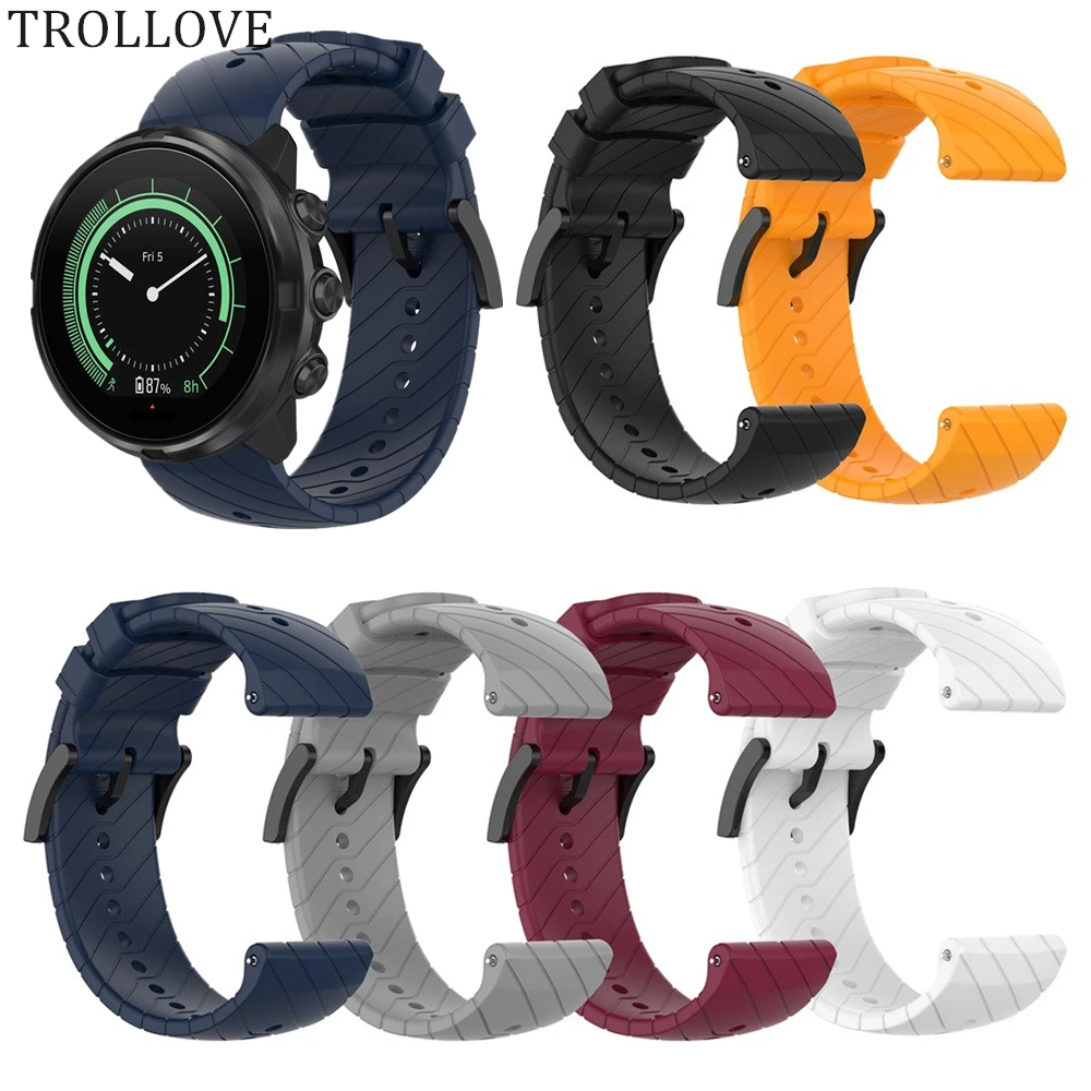 Спортивный мягкий силиконовый сменный ремешок для Suunto 9/9 Baro D5 /Spartan Sport HR/Baro медный