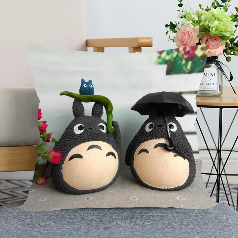 New Totoro Hayao Miyazaki Pillow Case For Home Decorative Pillows Cover Invisible Zippered Throw PillowCases 40X40 45X45cm | Дом и сад