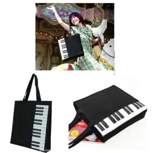 Сумка-тоут для пианино, Модный креативный черный тоут для фортепиано, многофункциональная сумка для хранения музыки