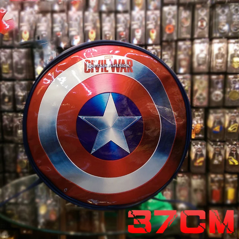 42 см disney marvel Капитан Америка Мстители щит рюкзак сумка для студентов|Плюшевые